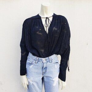 5/$100 SALE - H&M Studio AW2016 Black Lace Tunic Top